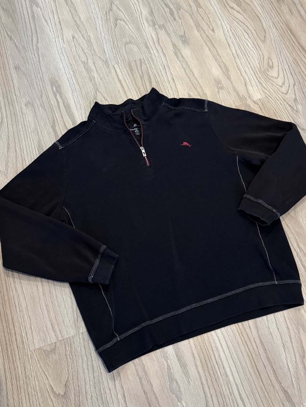 Tommy Bahama Montego Beach Half-Zip Sweatshirt Black Men’s XXL 2XL